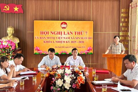 Ủy ban MTTQ Việt Nam xã Sin Suối Hồ tổ chức Hội nghị lần thứ bảy khóa I, nhiệm kỳ 2025–2030